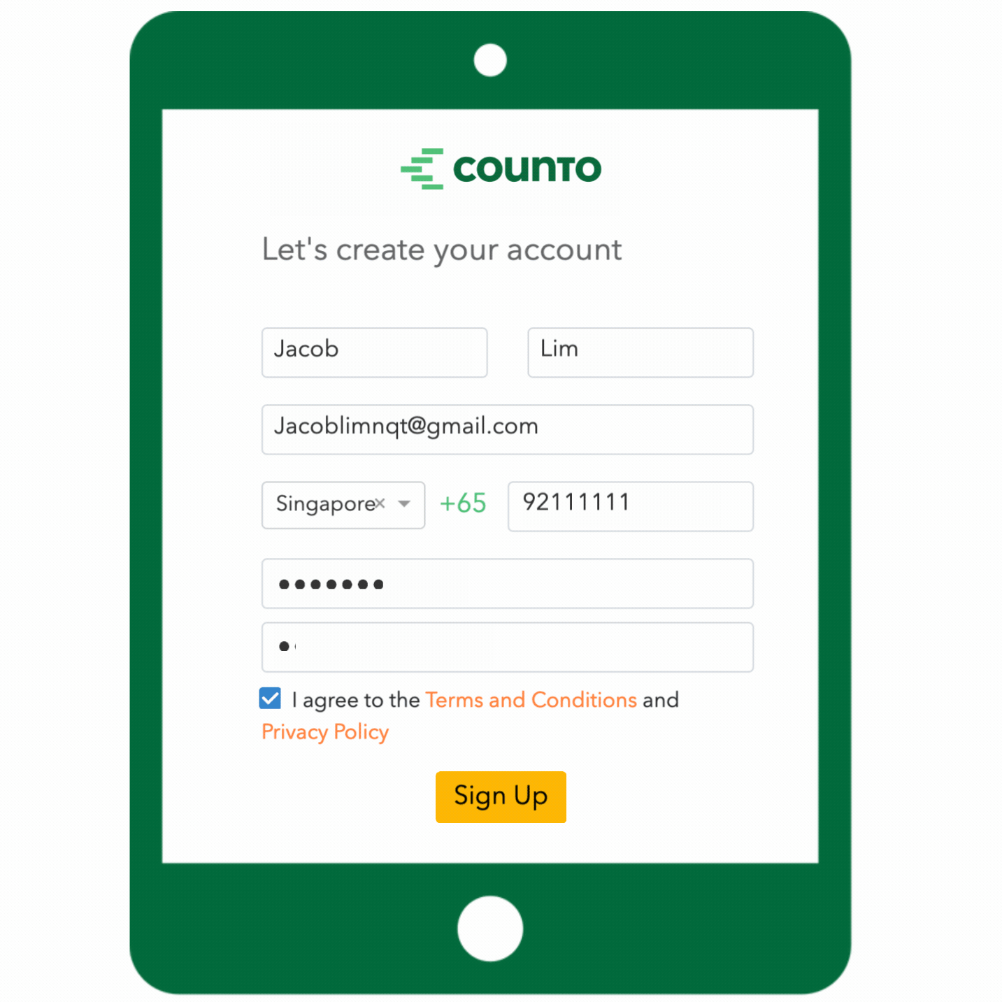 Start using Counto BillPay today, with no monthly fees!